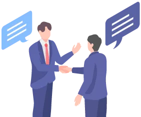 担当者・会社の相性を確認するイラスト