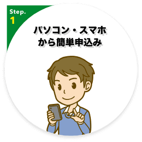 パソコン・スマホからかんたんに査定依頼申し込み