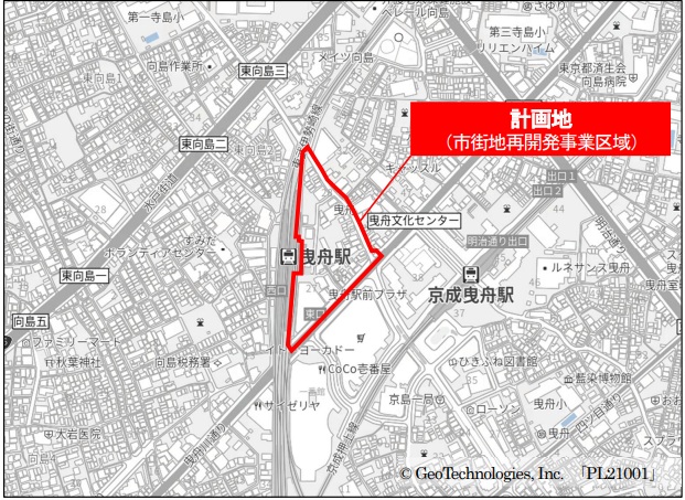 都市再生機構 （仮称）東武曳舟駅前地区第一種市街地再開発事業 事業パートナー募集のお知らせ〔東京都墨田区〕